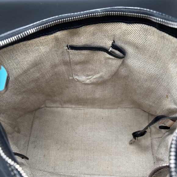 Authentic Dooney & Bourke Black Faux Croc Leather Hobo Shoulder Bag Purse Y2K - Picture 12 of 12